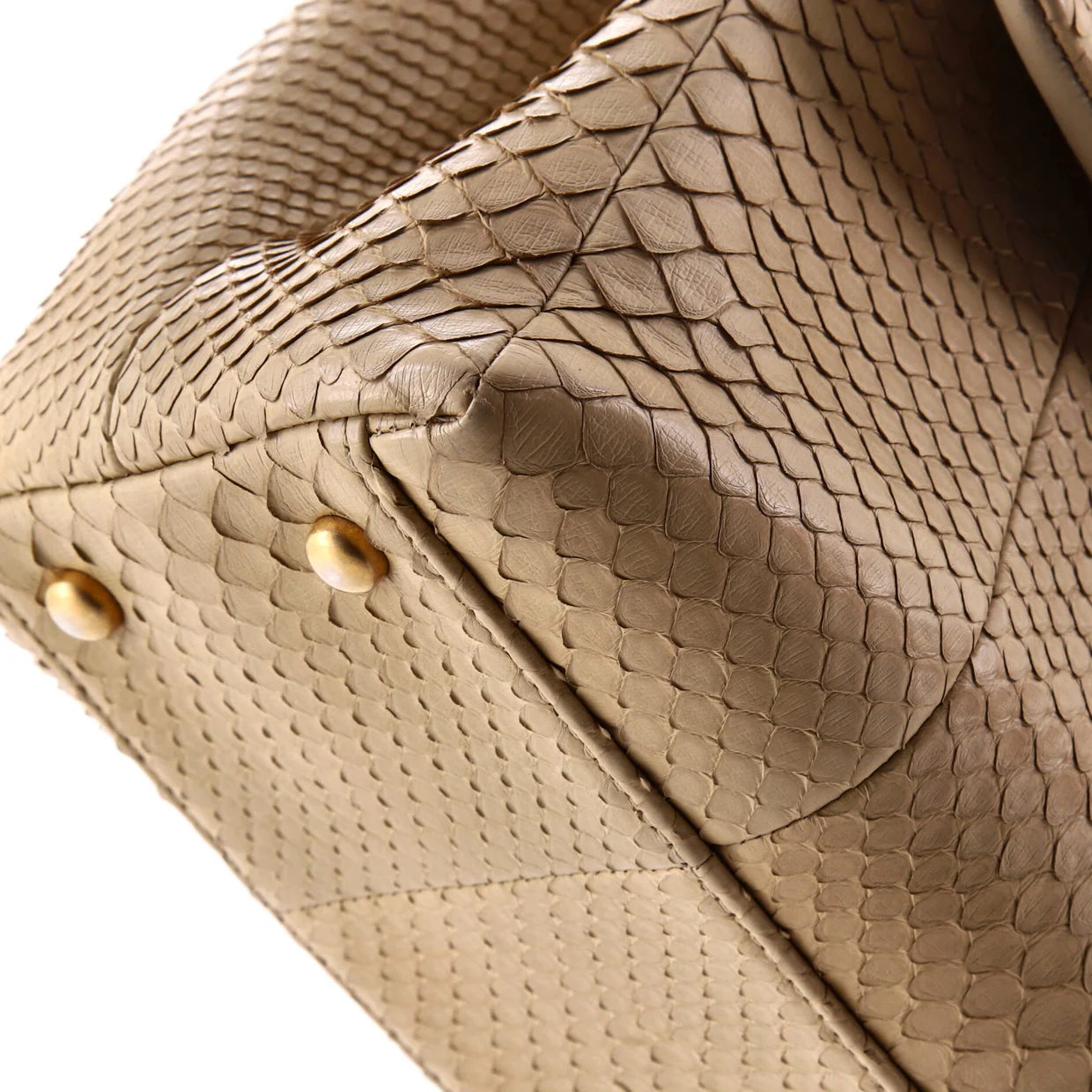 Coco Top Handle Bag Python Medium - Deep Luxury