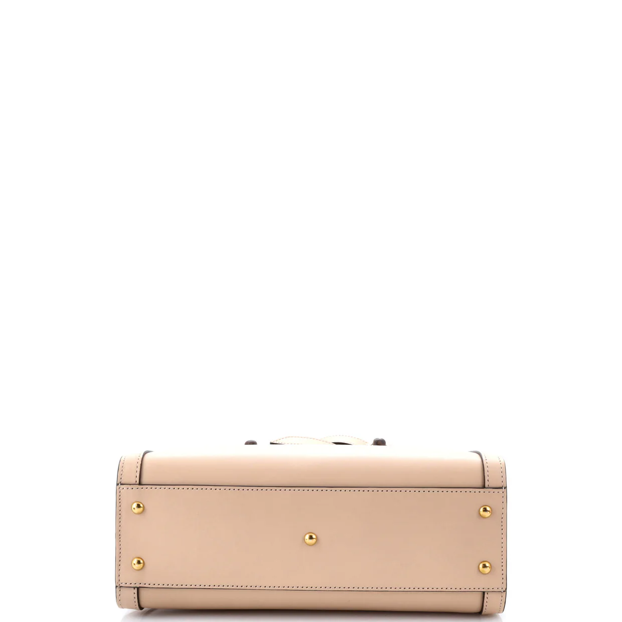 Diana NM Logo Bamboo Handle Tote Embossed Leather Small - Deep Luxury