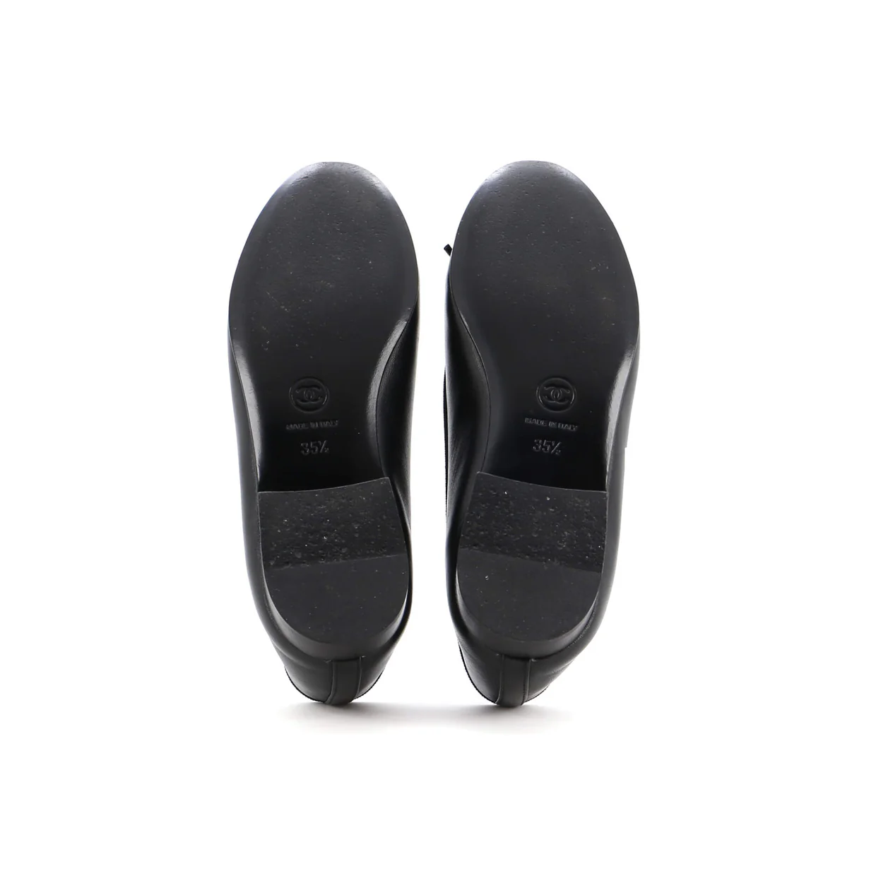 Women's CC Cap Toe Bow Ballerina Flats Leather - Deep Luxury