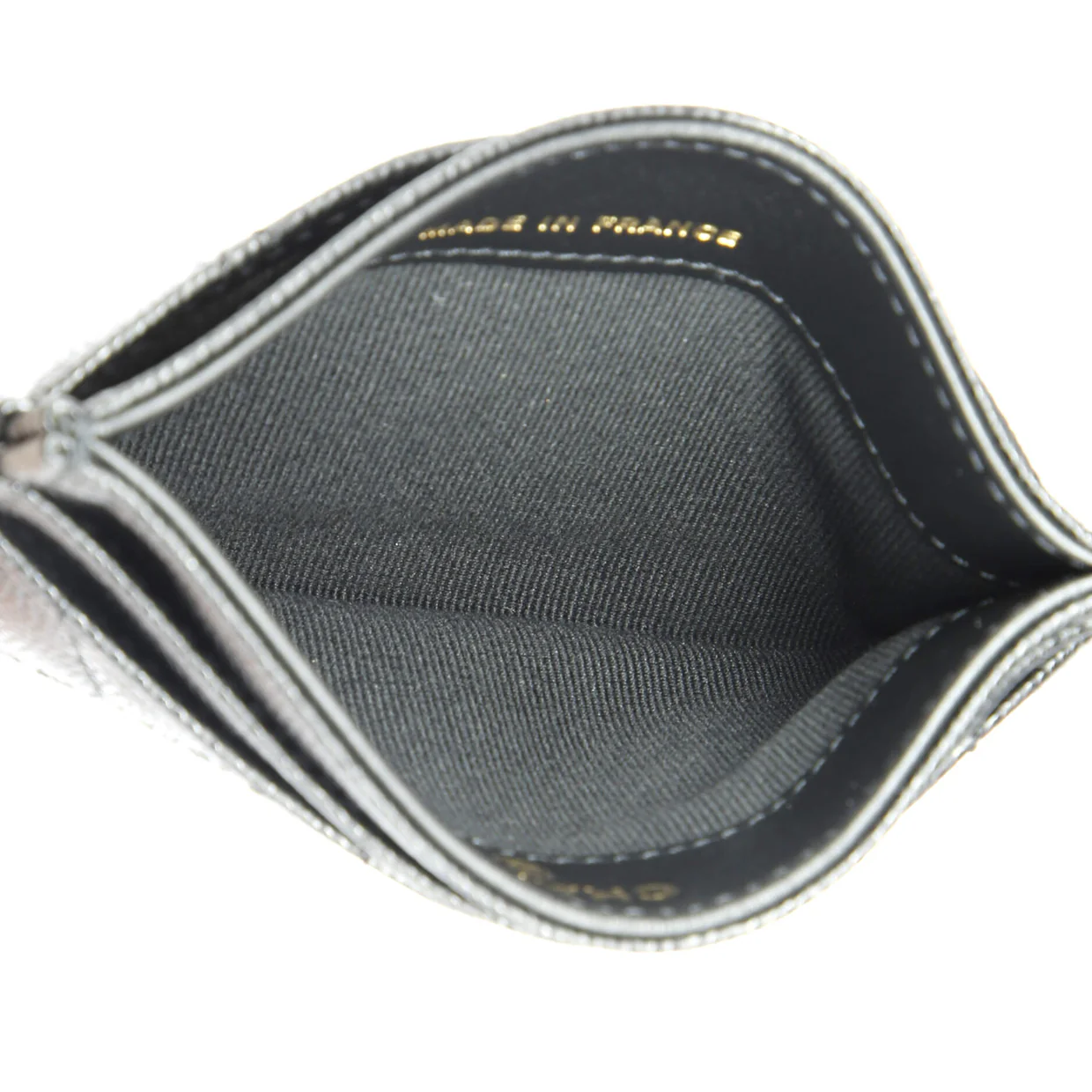 Crystal CC Card Holder Quilted Caviar - Deep Luxury