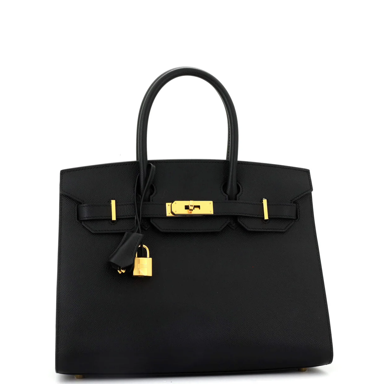 Birkin Sellier Bag Noir Epsom with Gold Hardware 30 - Deep Luxury