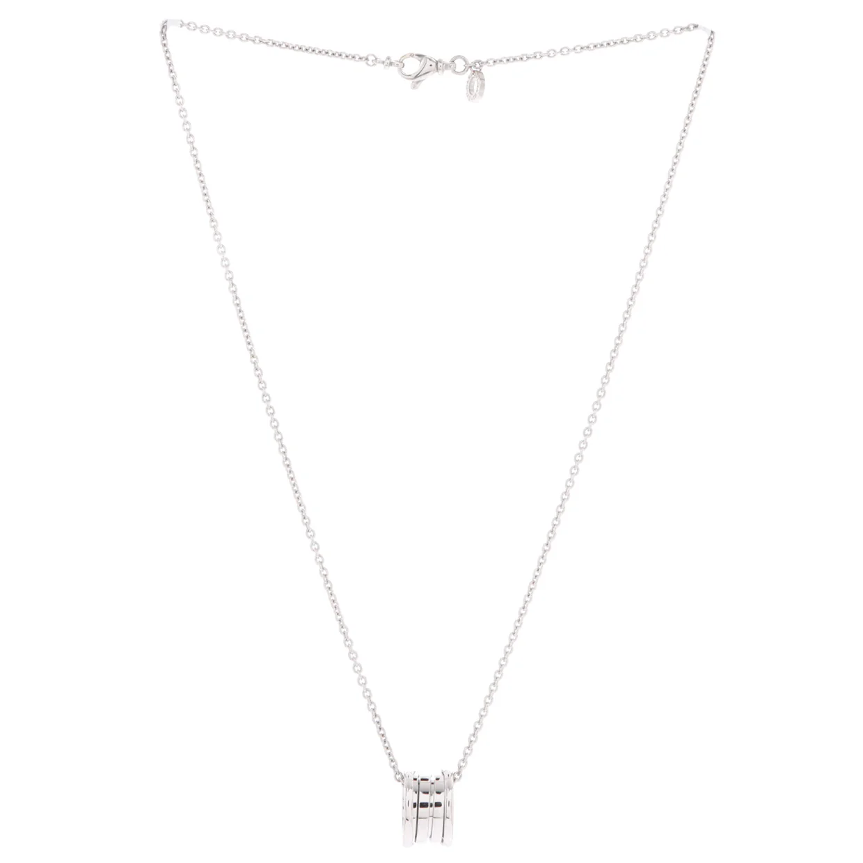 B.Zero1 Pendant Necklace 18K White Gold - Deep Luxury