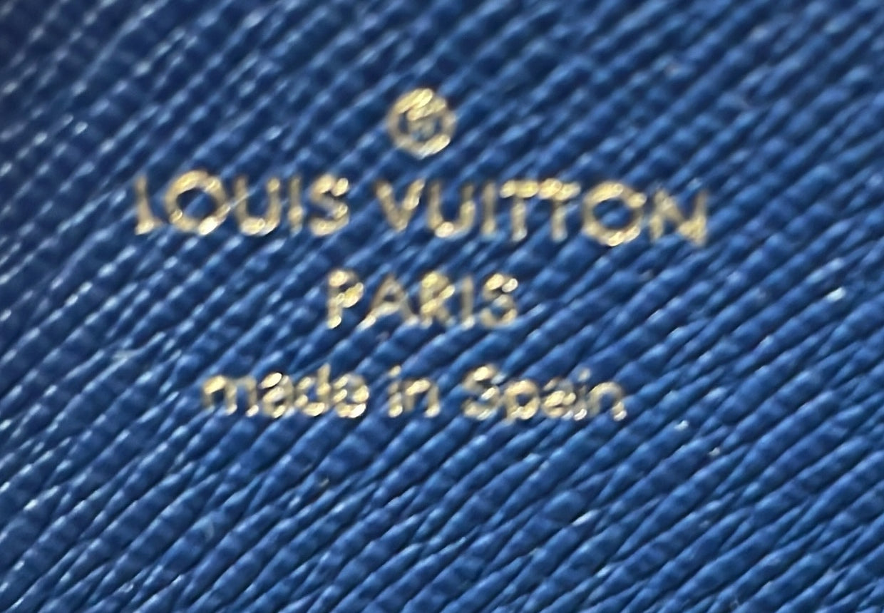 Zippy Wallet Monogram Jacquard Denim - Deep Luxury