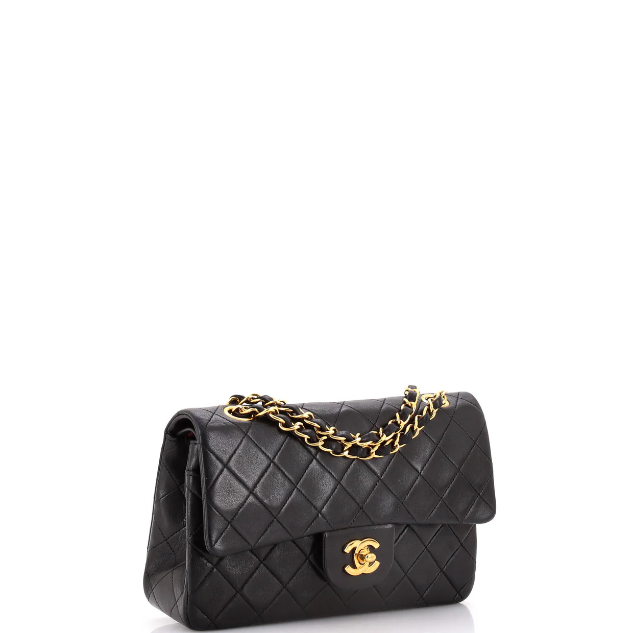 Vintage Classic Double Flap Bag Quilted Lambskin Small - Deep Luxury