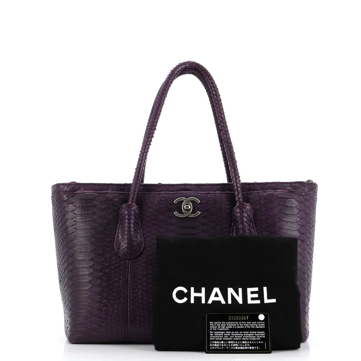 Shopping Tote Python Medium - Deep Luxury