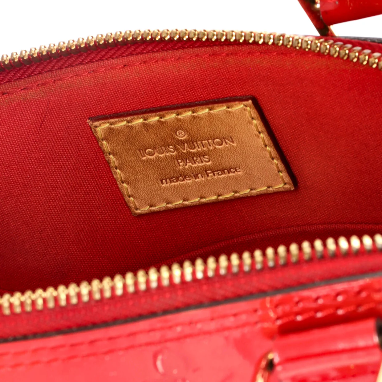 Alma Handbag Monogram Vernis BB - Deep Luxury