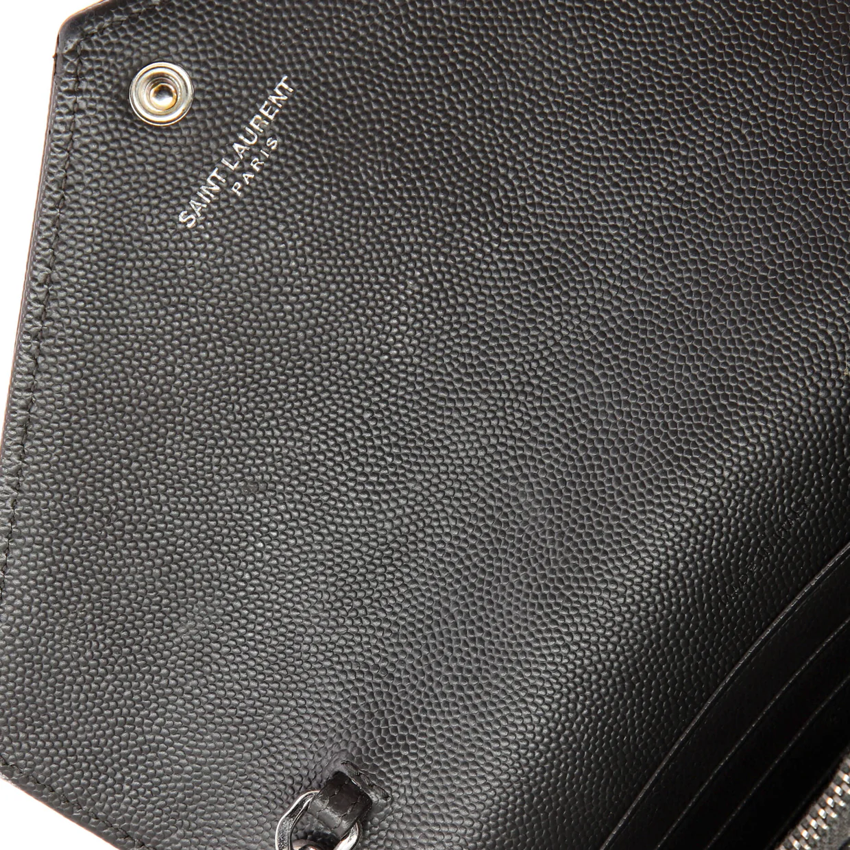 Classic Monogram Wallet on Chain Matelasse Chevron Leather Small - Deep Luxury
