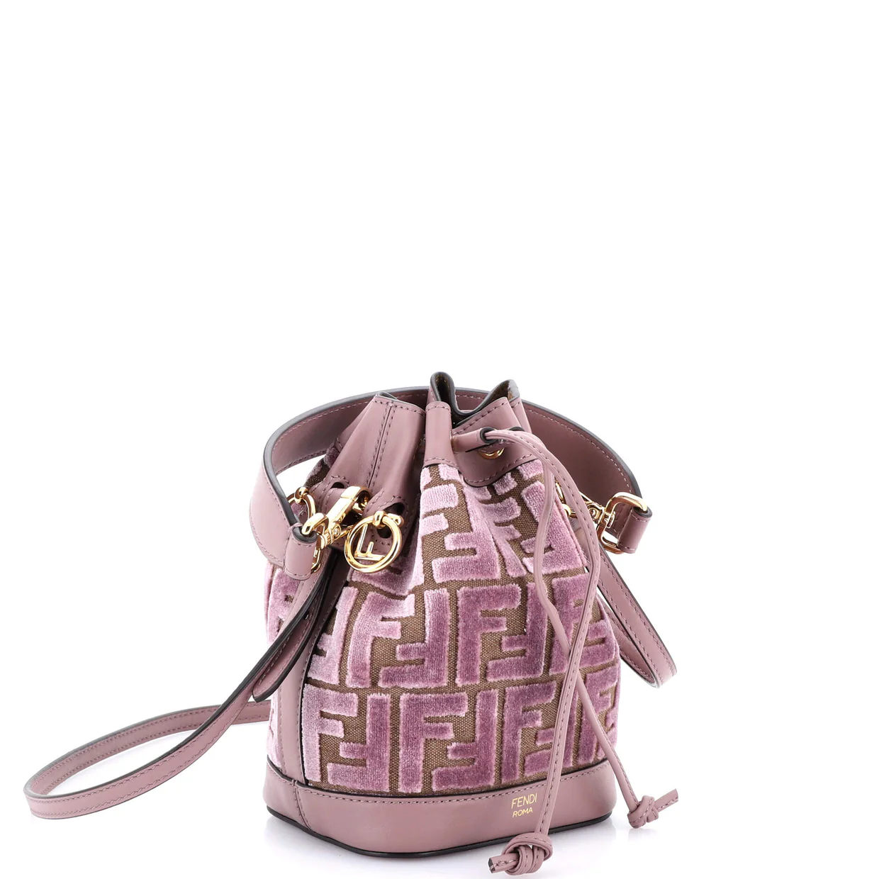 Mon Tresor Bucket Bag Zucca Suede Mini - Deep Luxury
