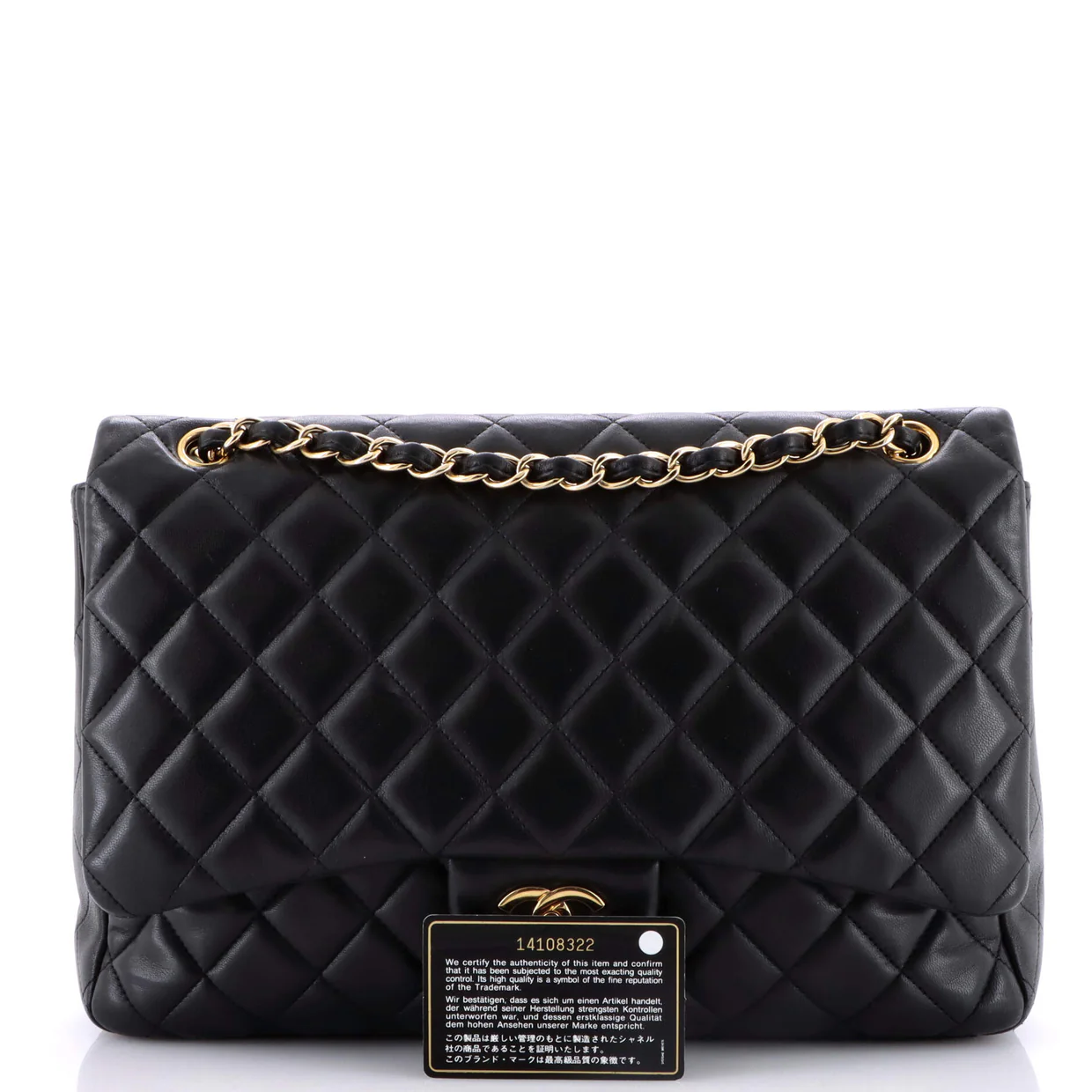Classic Double Flap Bag Quilted Lambskin Maxi - Deep Luxury
