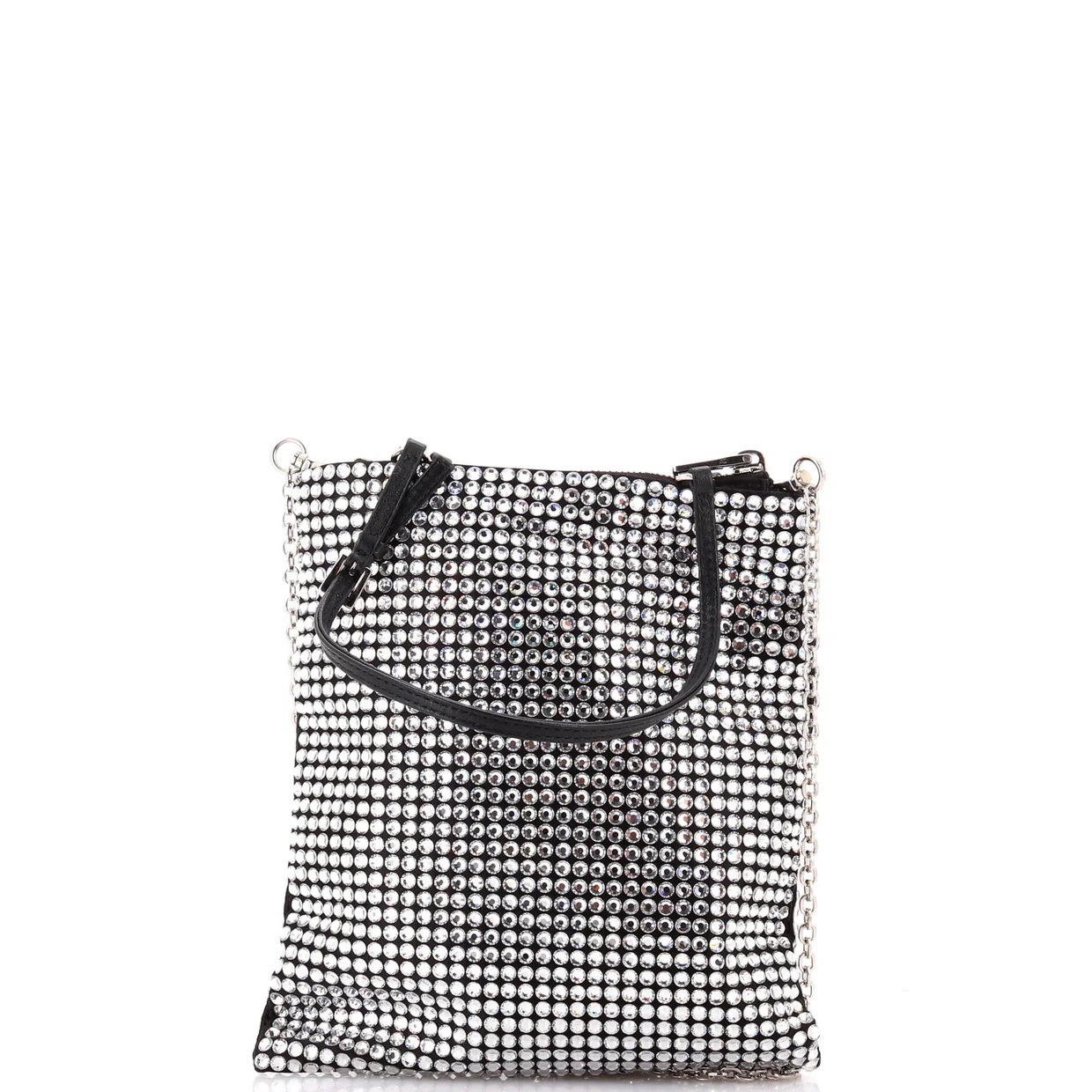 Convertible Open Tote Crystal Embellished Satin Mini - Deep Luxury