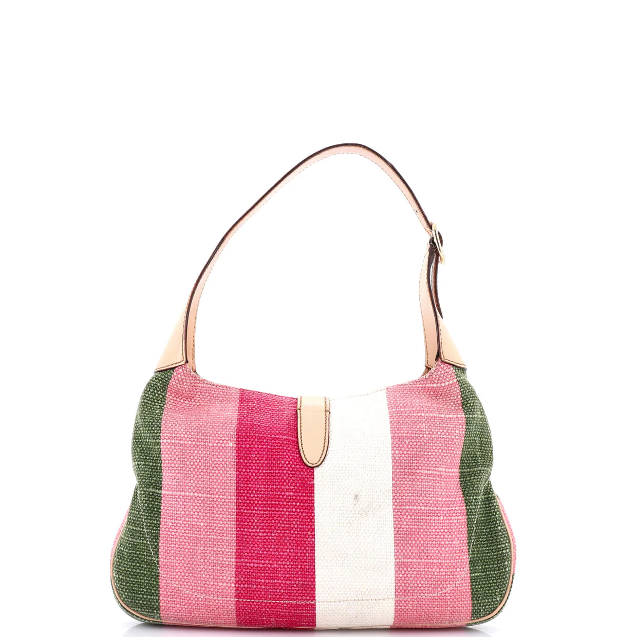 Jackie 1961 Hobo Straw with Leather Small - Deep Luxury