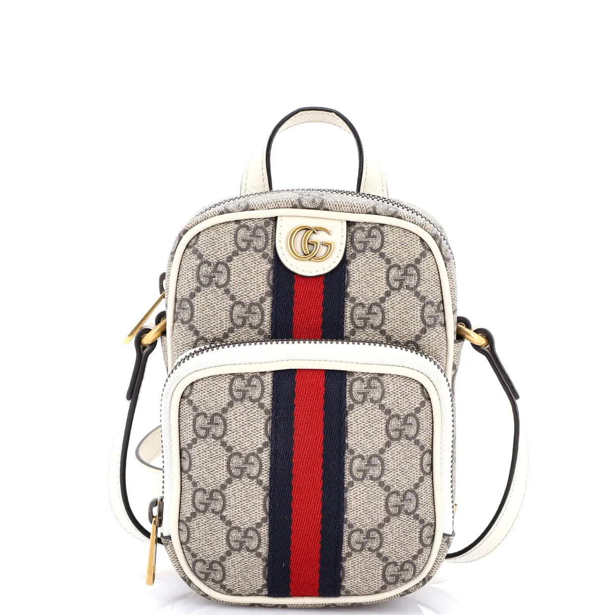 Ophidia Top Handle Crossbody Bag GG Coated Canvas Mini - Deep Luxury