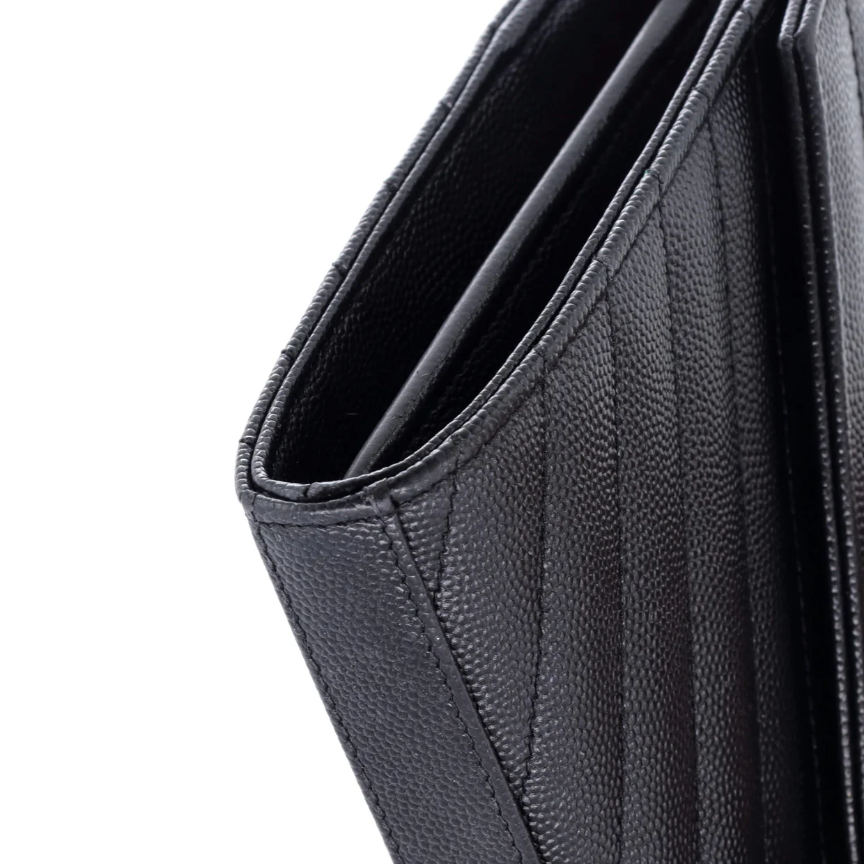 Classic Monogram Wallet on Chain Matelasse Chevron Leather Medium - Deep Luxury