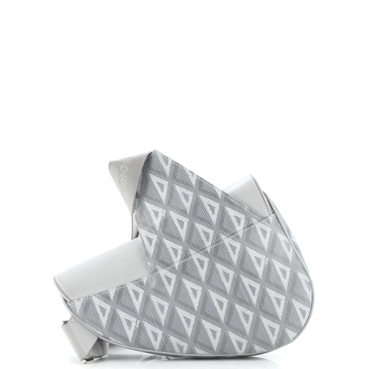 Saddle Crossbody Bag CD Diamond Coated Canvas and Leather - Deep Luxury