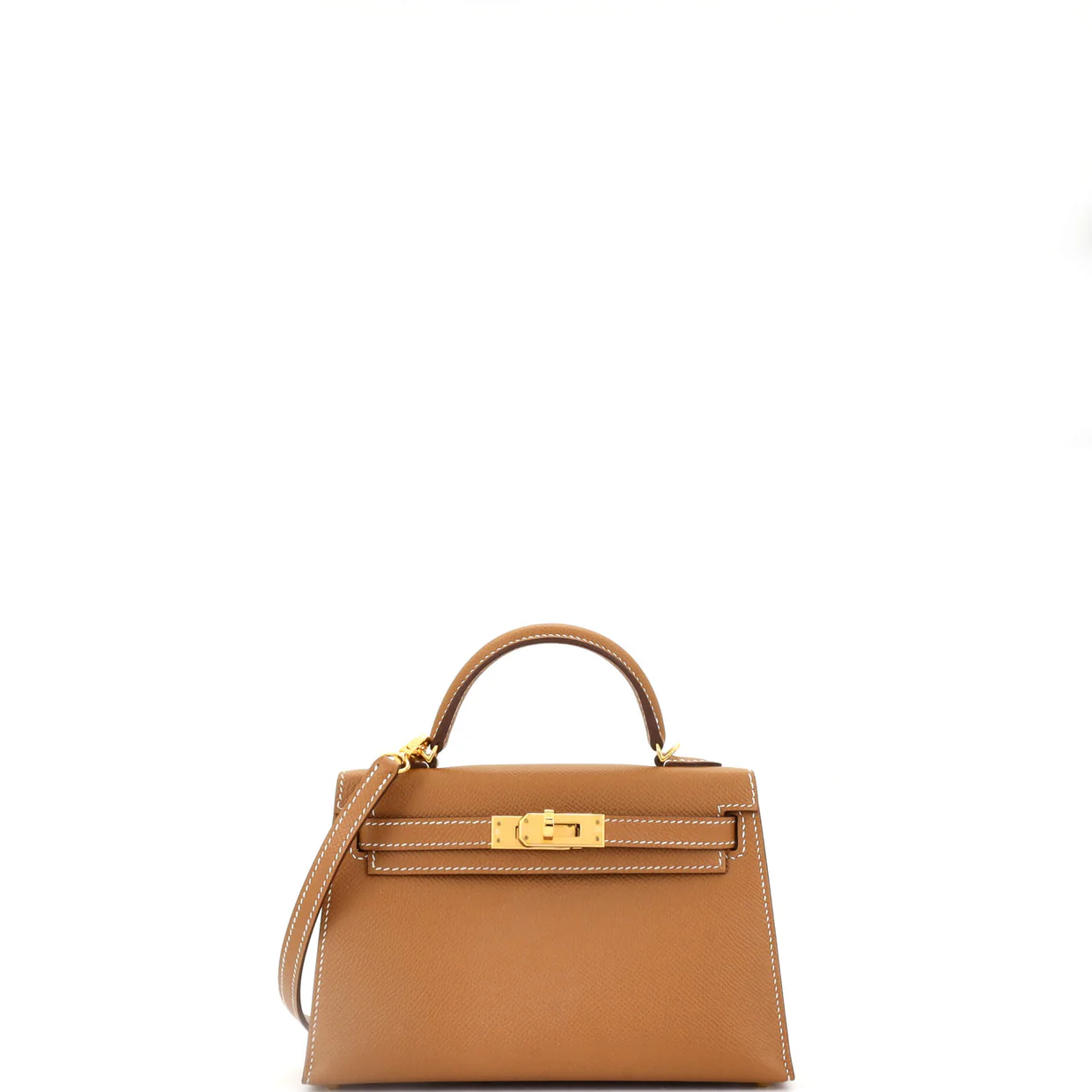 Kelly Mini II Bag Gold Epsom with Gold Hardware 20 - Deep Luxury