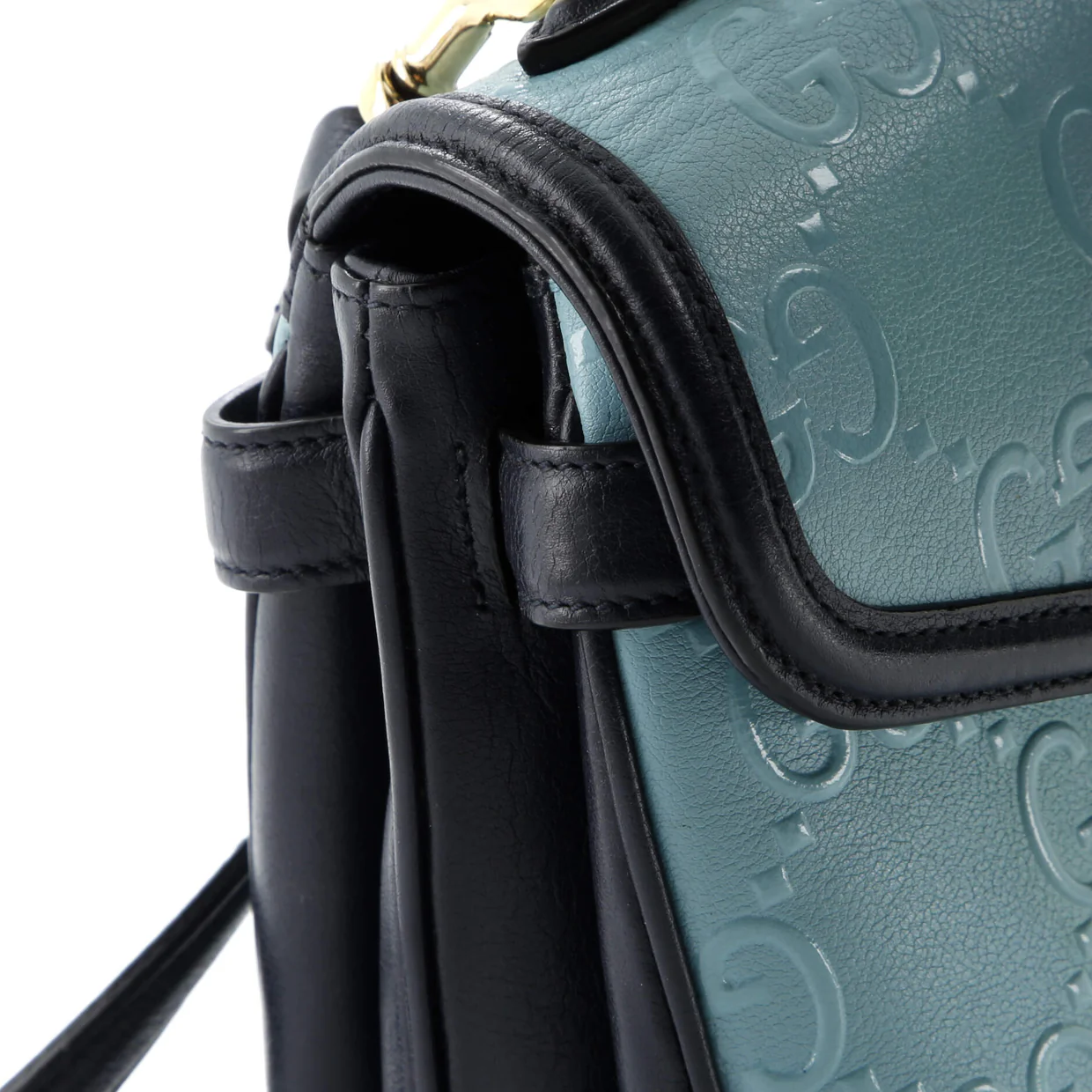 GG Padlock Top Handle Bag GG Embossed Leather Small - Deep Luxury