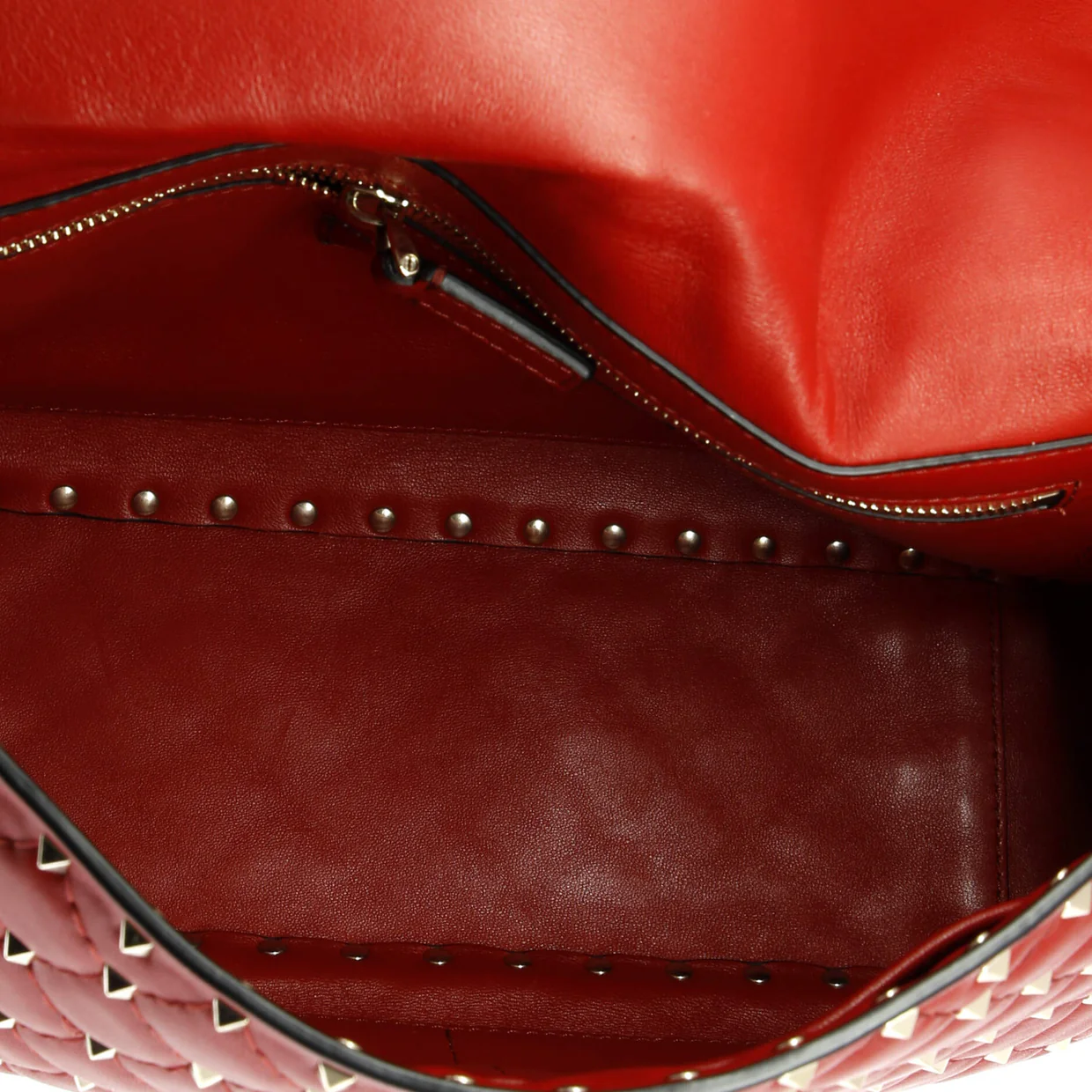 Rockstud Spike Flap Bag Quilted Leather Large - Deep Luxury