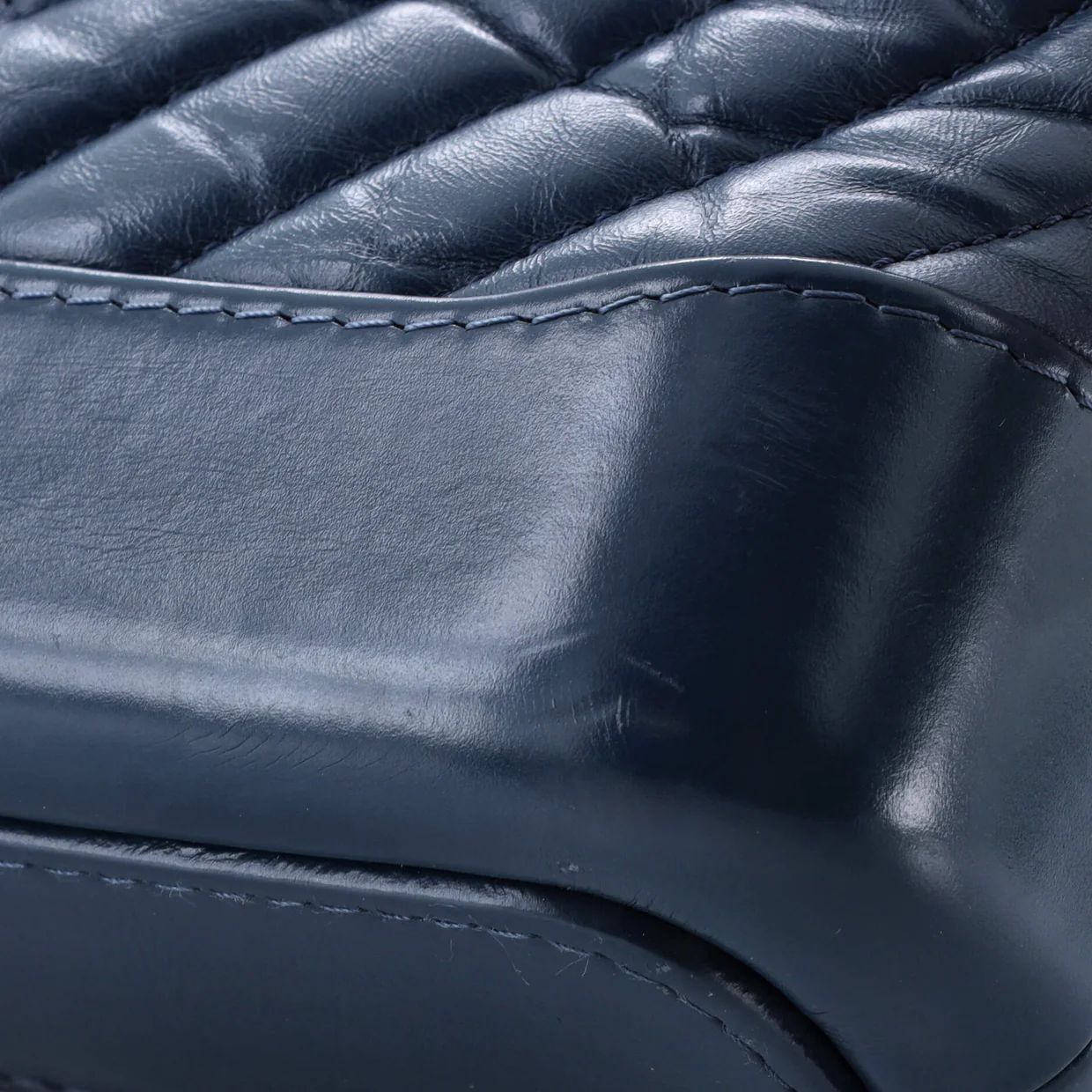 Gabrielle Hobo Chevron Aged Calfskin Small - Deep Luxury