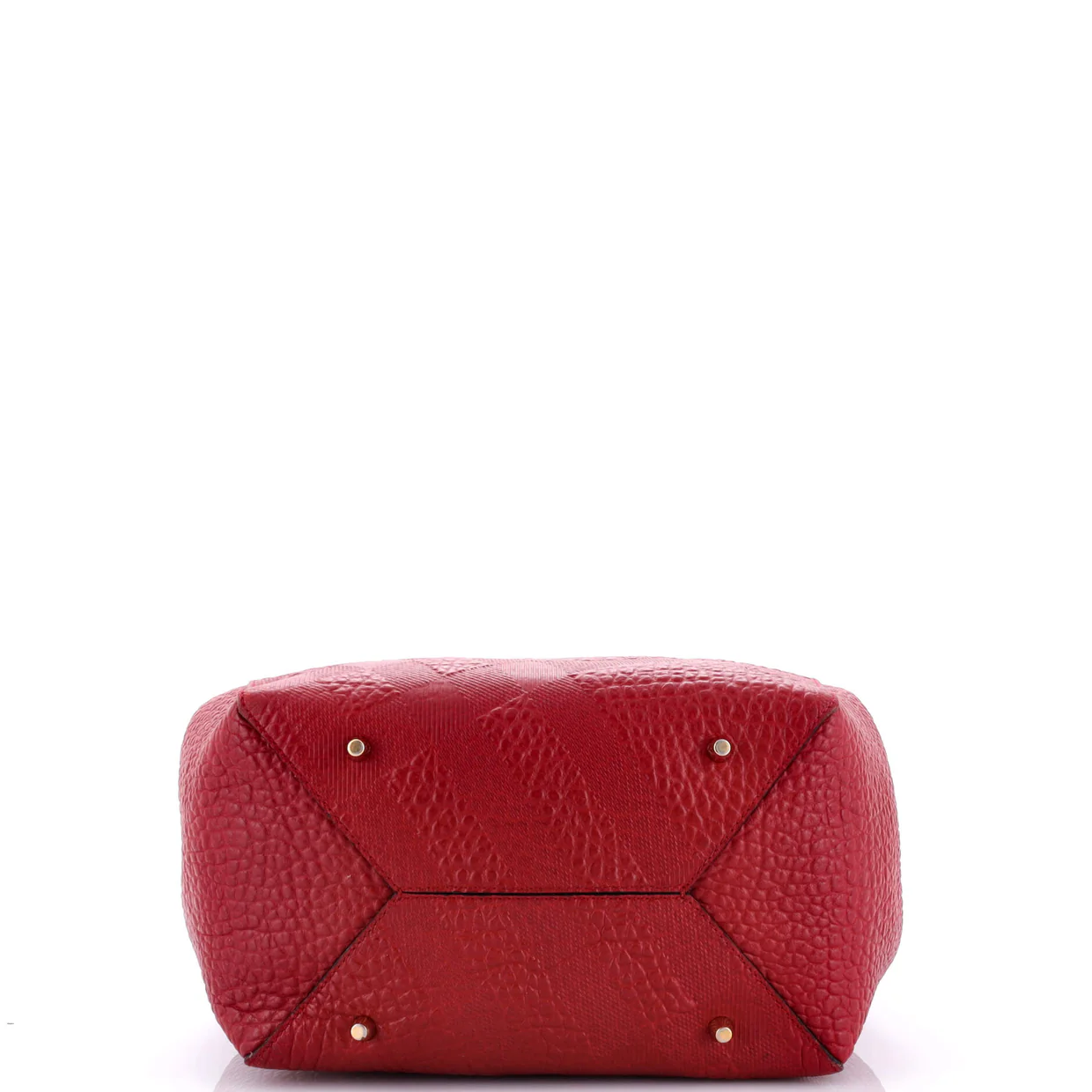 Canter Tote Check Embossed Leather Small - Deep Luxury