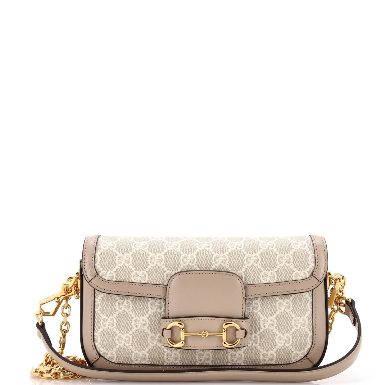 Horsebit 1955 Shoulder Bag GG Coated Canvas with Leather East West - Deep Luxury