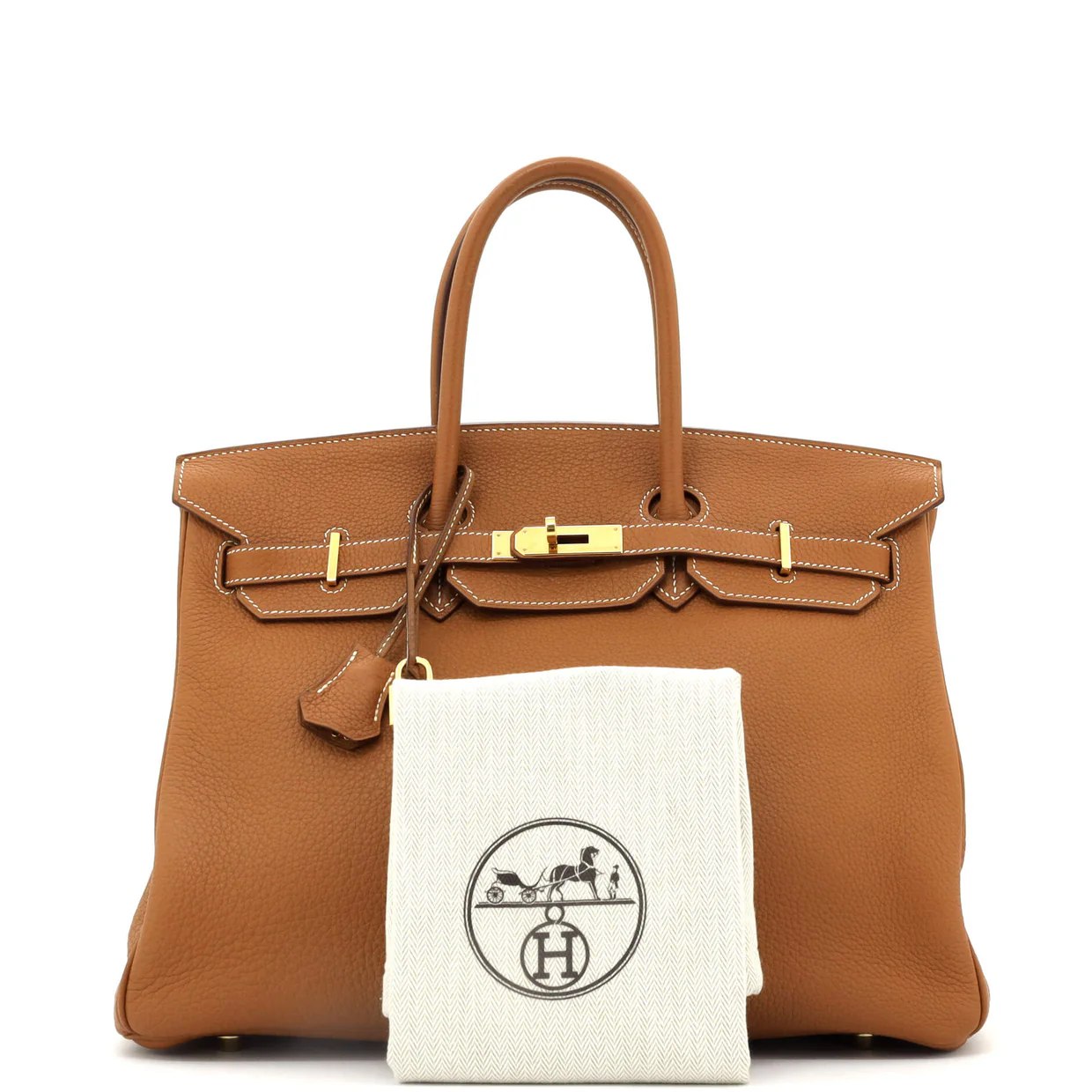 Birkin Handbag Gold Clemence with Gold Hardware 35 - Deep Luxury