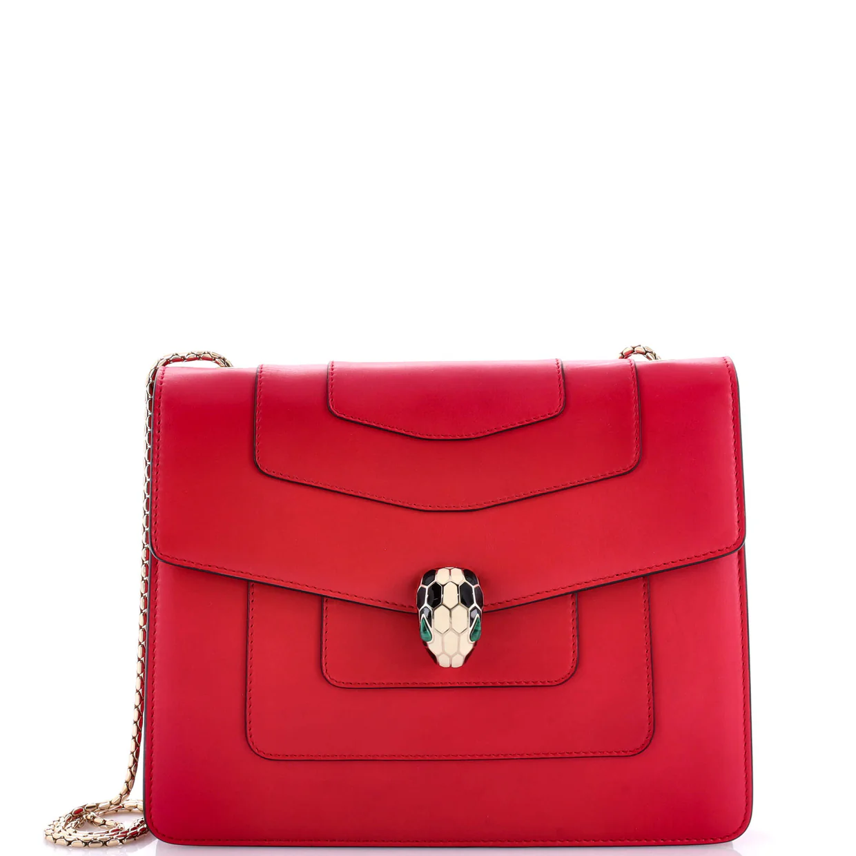 Serpenti Forever Square Shoulder Bag Leather Medium - Deep Luxury