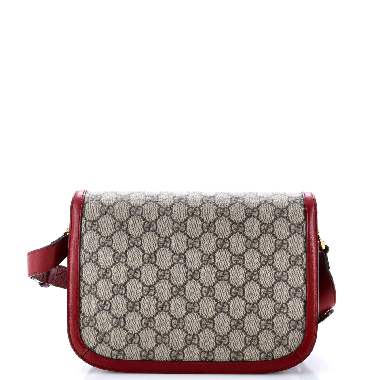 Horsebit 1955 Shoulder Bag GG Coated Canvas with Leather Small - Deep Luxury