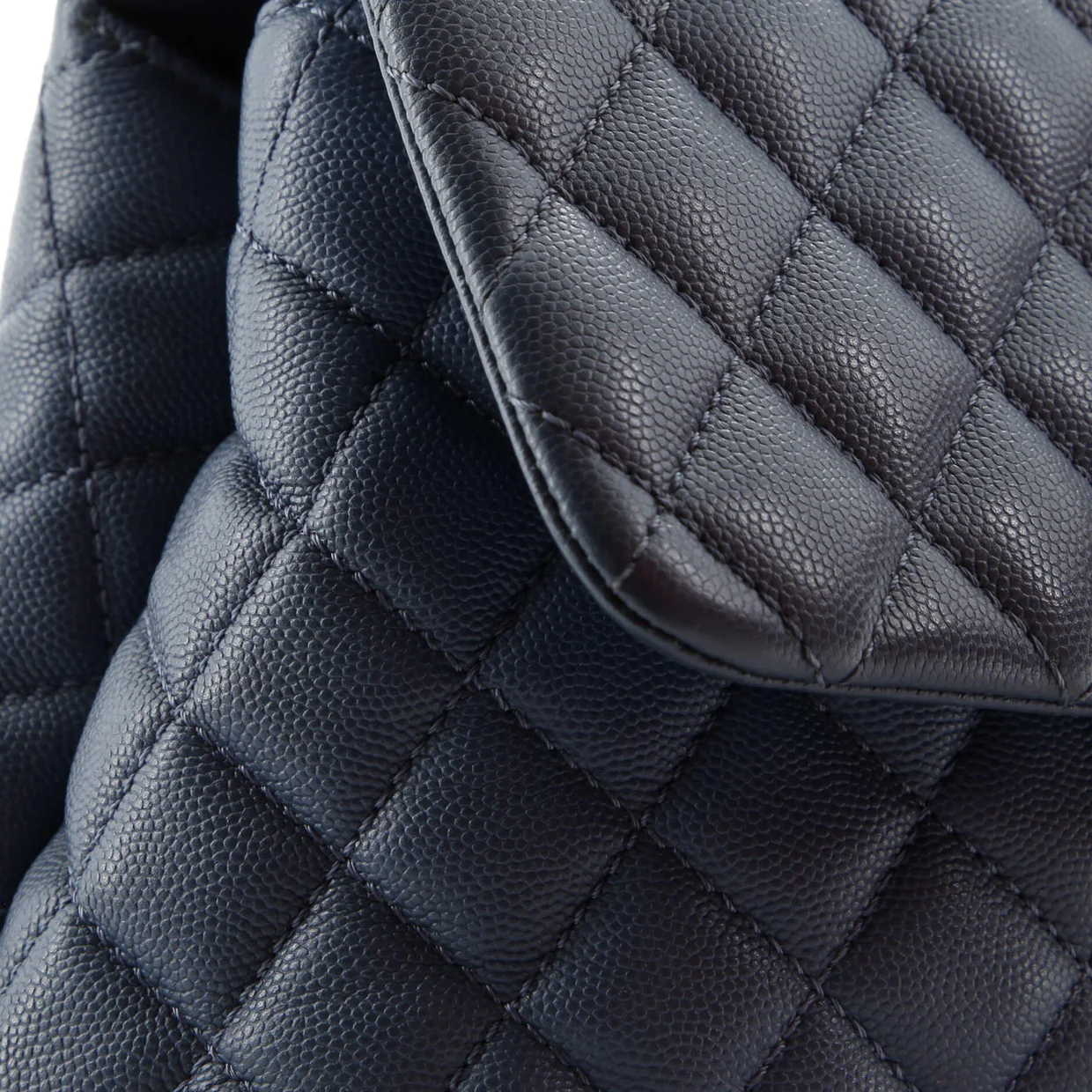 Coco Top Handle Bag Quilted Caviar Small - Deep Luxury