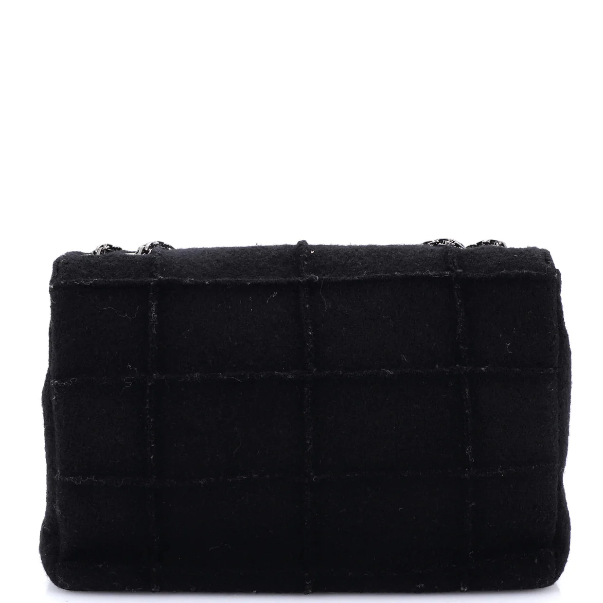 Chocolate Bar Mademoiselle Flap Bag Quilted Wool Jumbo - Deep Luxury