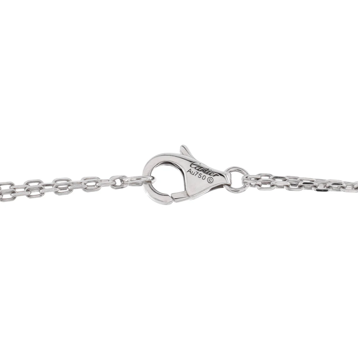 Love 3 Ring Pendant Necklace 18K White Gold and Ceramic with Diamonds - Deep Luxury