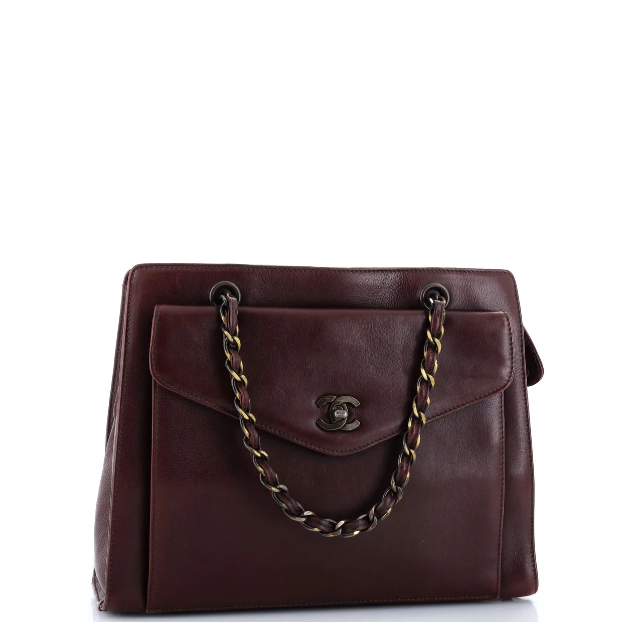Vintage Front Pocket Tote Lambskin Medium - Deep Luxury