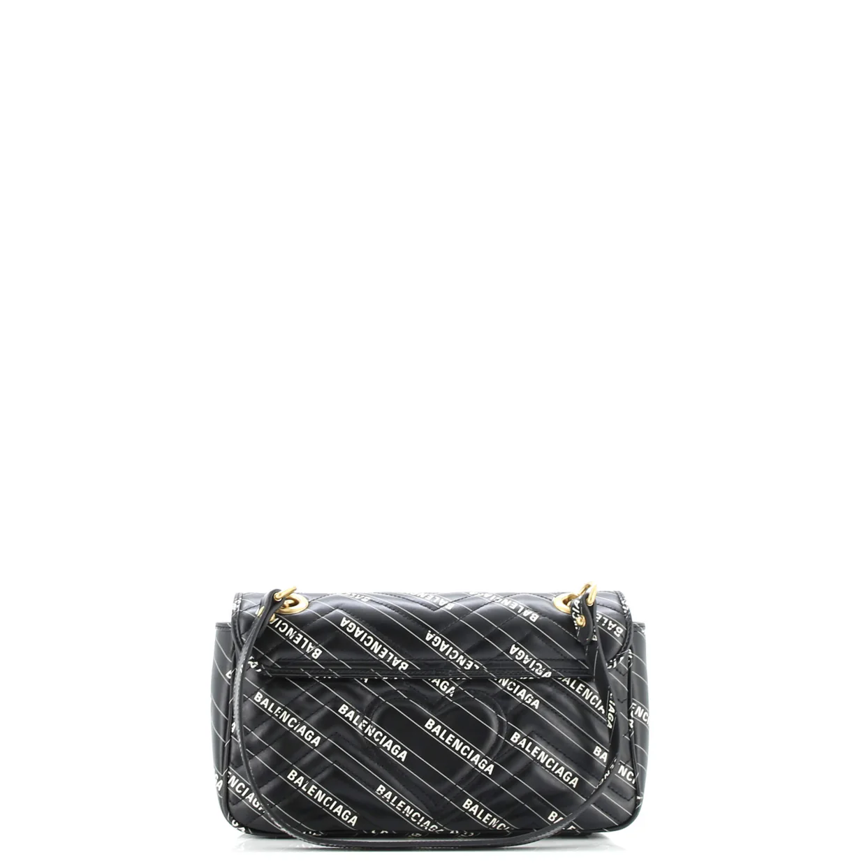 x Balenciaga The Hacker Project GG Marmont Flap Bag Printed Matelasse Leather Small - Deep Luxury