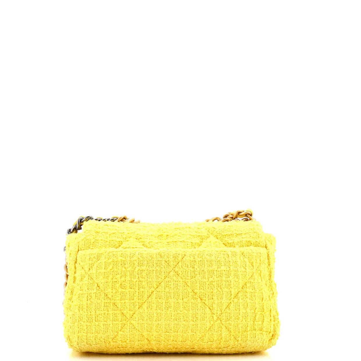 19 Flap Bag Quilted Tweed Medium - Deep Luxury