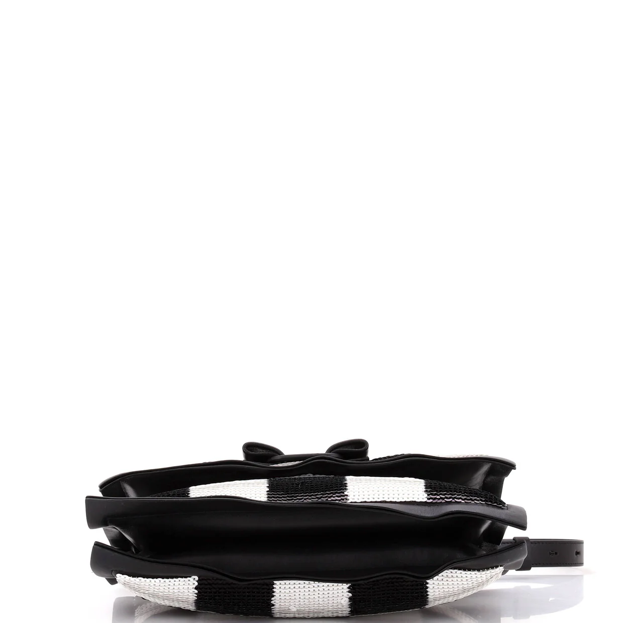 Viva Bow Flap Bag Sequin Embellished Leather Small - Deep Luxury