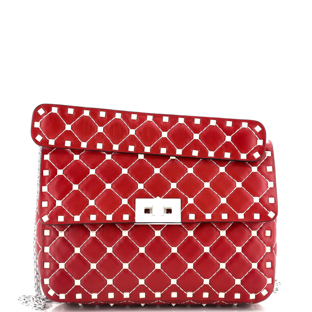 Free Rockstud Spike Flap Bag Quilted Leather Medium - Deep Luxury
