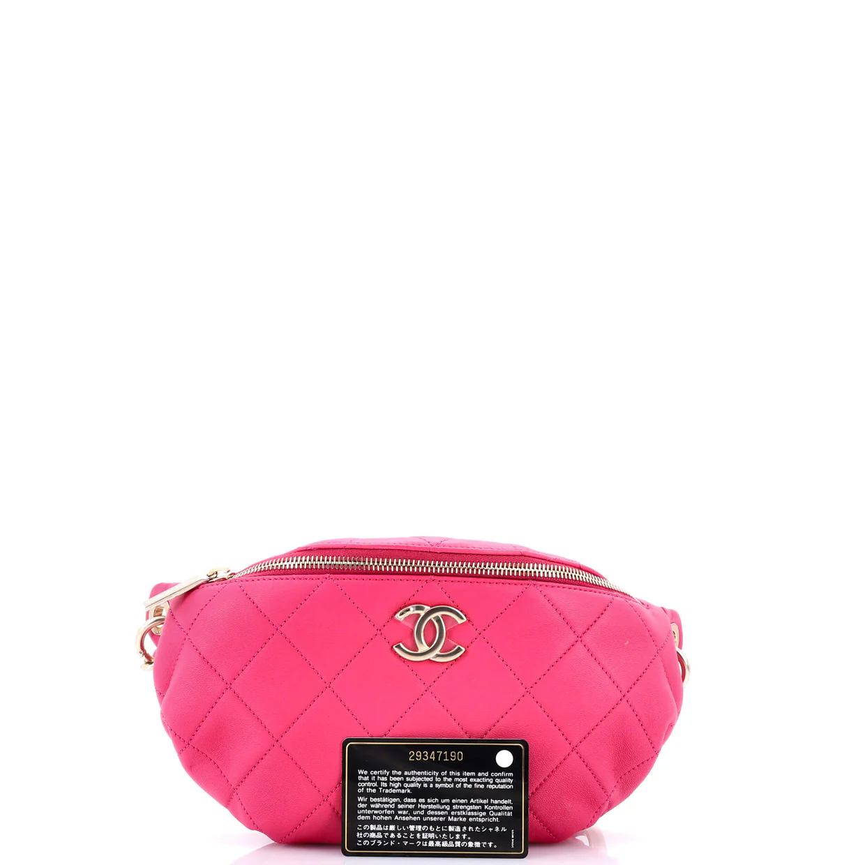 Resin Elegant Chain Belt Bag Quilted Lambskin - Deep Luxury