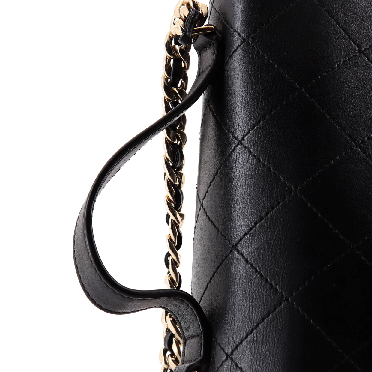 CC Double Pocket Top Handle Bag Stitched Calfskin Small - Deep Luxury