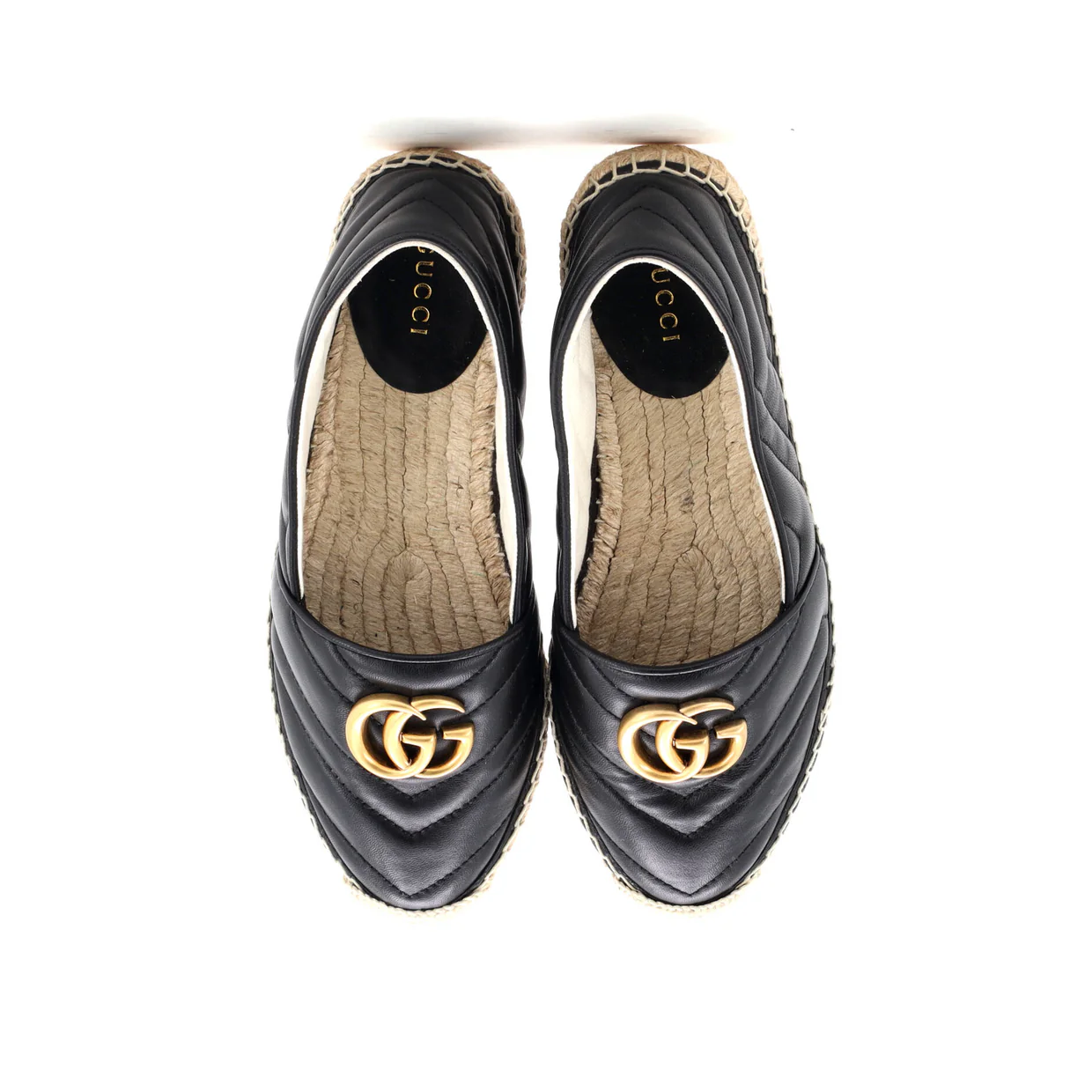 Women's GG Marmont Espadrilles Matelasse Leather - Deep Luxury
