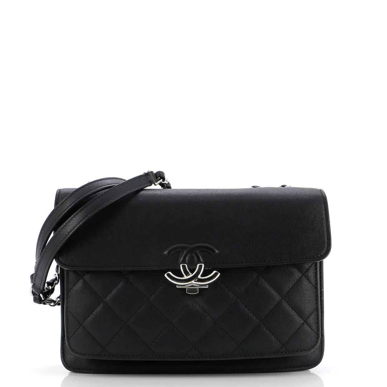 CC Box Flap Bag Quilted Calfskin Small - Deep Luxury