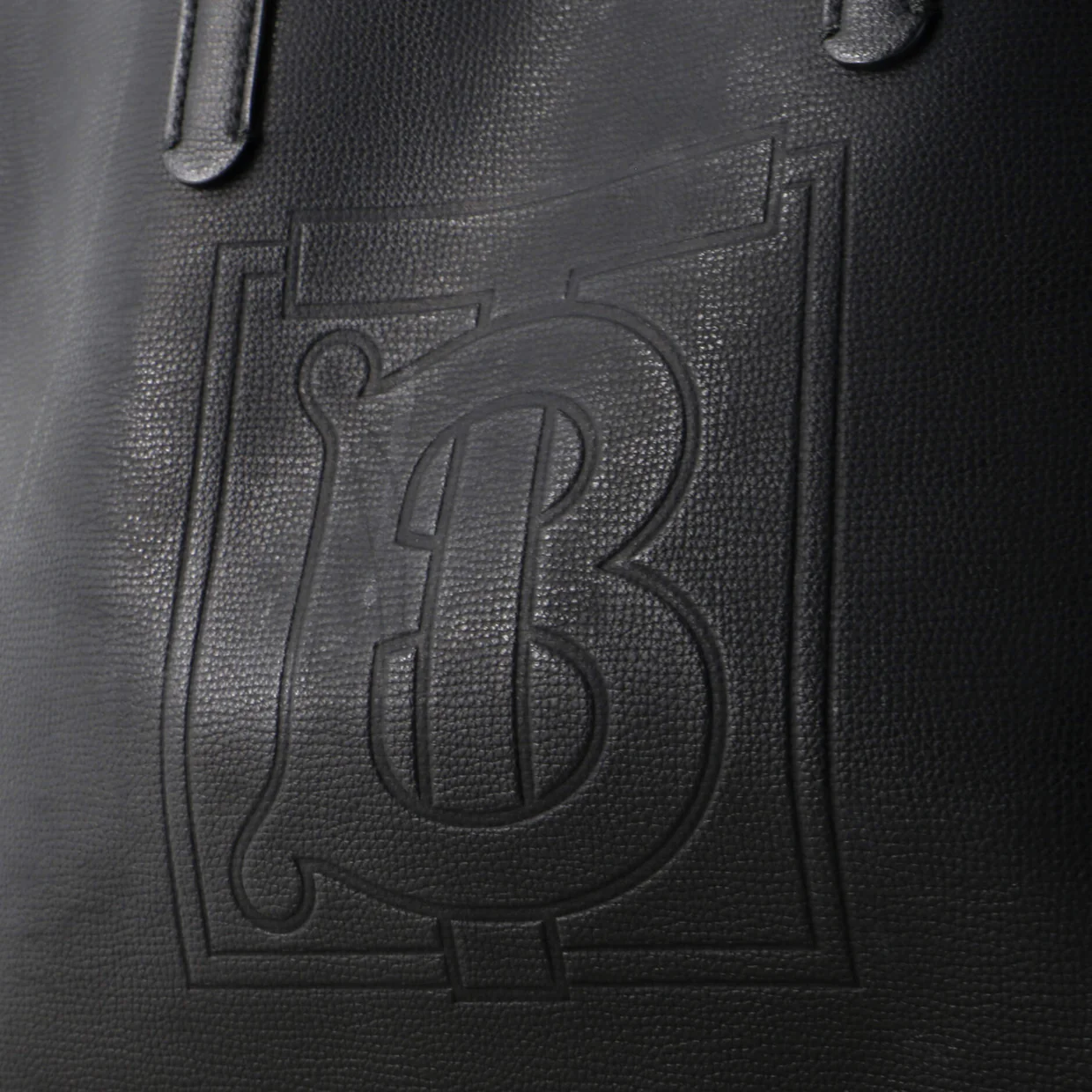 TB Logo Tote Leather Medium - Deep Luxury