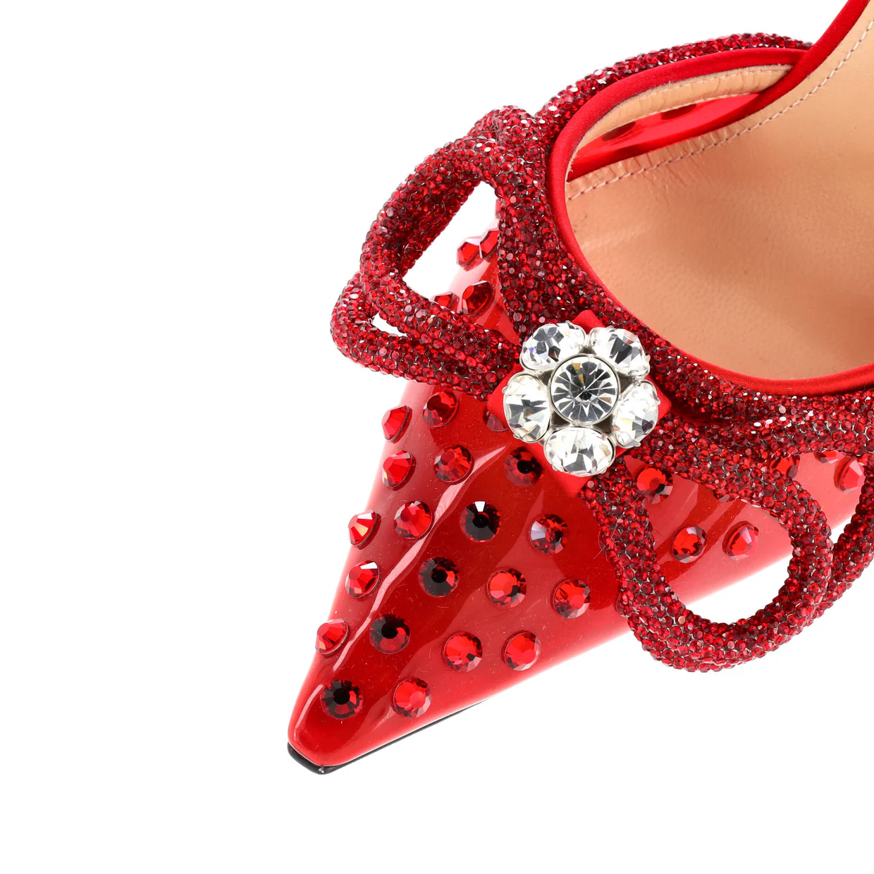Women's Double Bow Ankle Strap Pumps PVC 110 - Deep Luxury