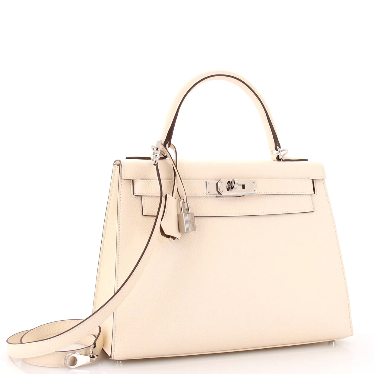 Kelly Handbag Verso Epsom with Palladium Hardware 28 - Deep Luxury