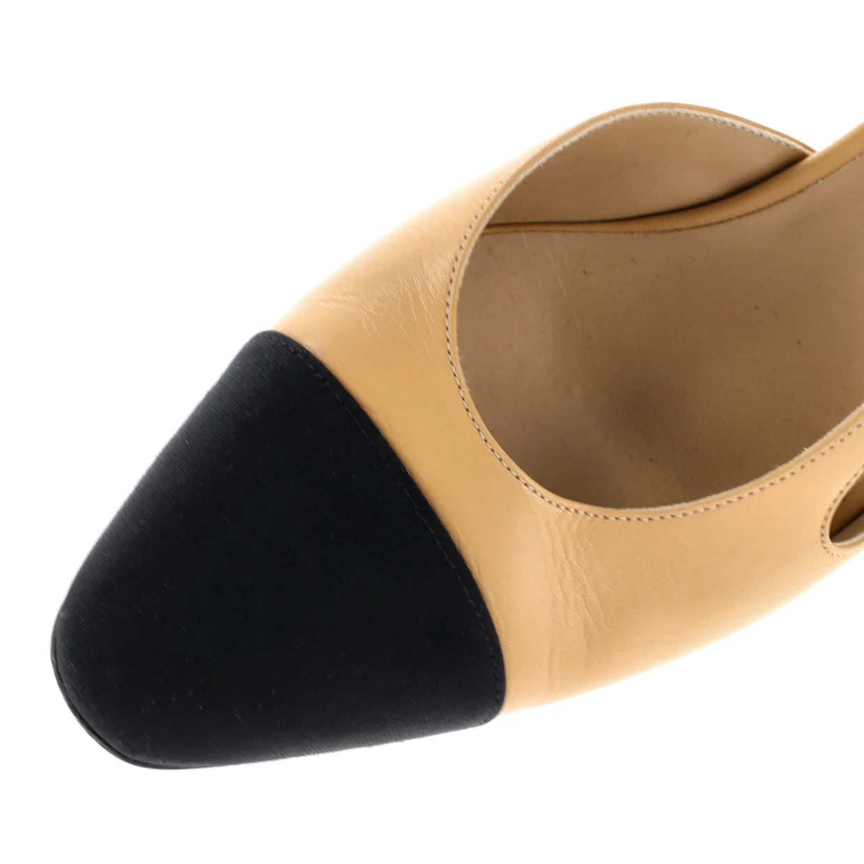 Women’s Cap Toe Slingback Pumps Leather - Deep Luxury