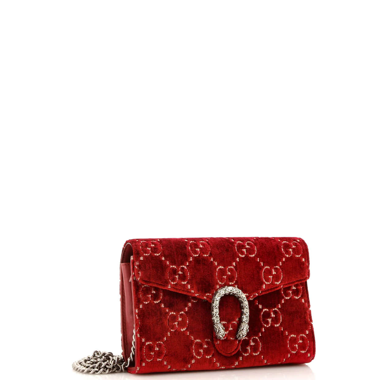 Dionysus Chain Wallet GG Velvet Small - Deep Luxury