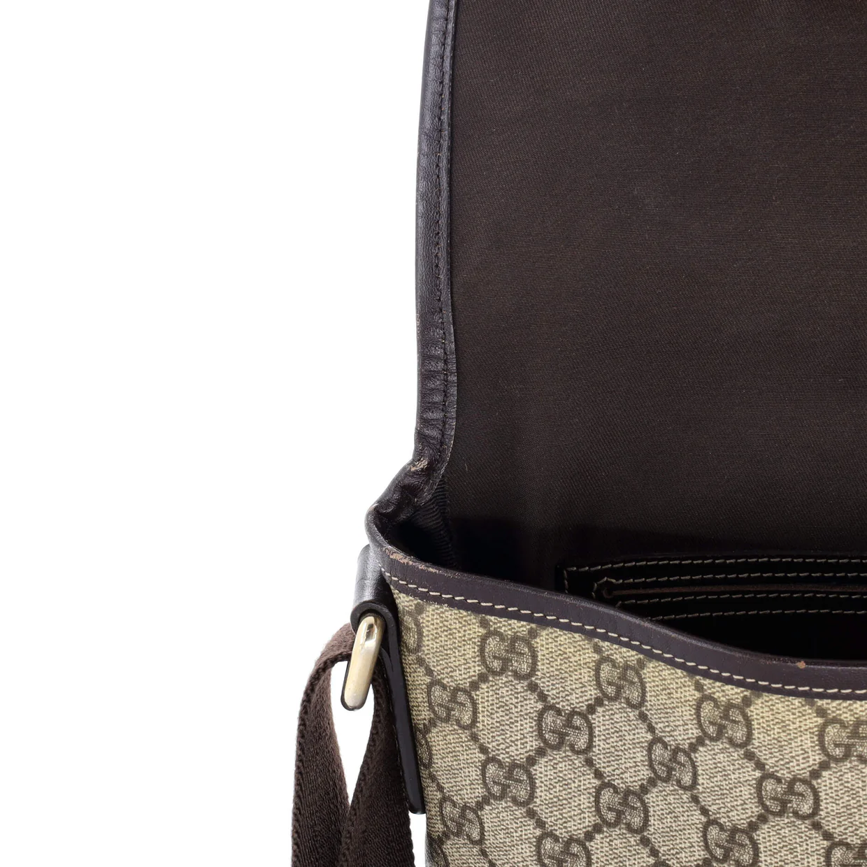 Flap Messenger GG Coated Canvas Small - Deep Luxury