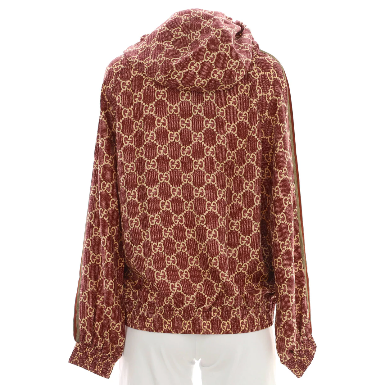 Women's Zip Hooded Jacket Printed GG Silk - Deep Luxury