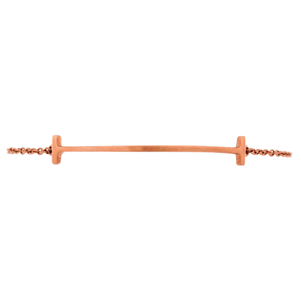 T Smile Chain Bracelet 18K Rose Gold Medium - Deep Luxury