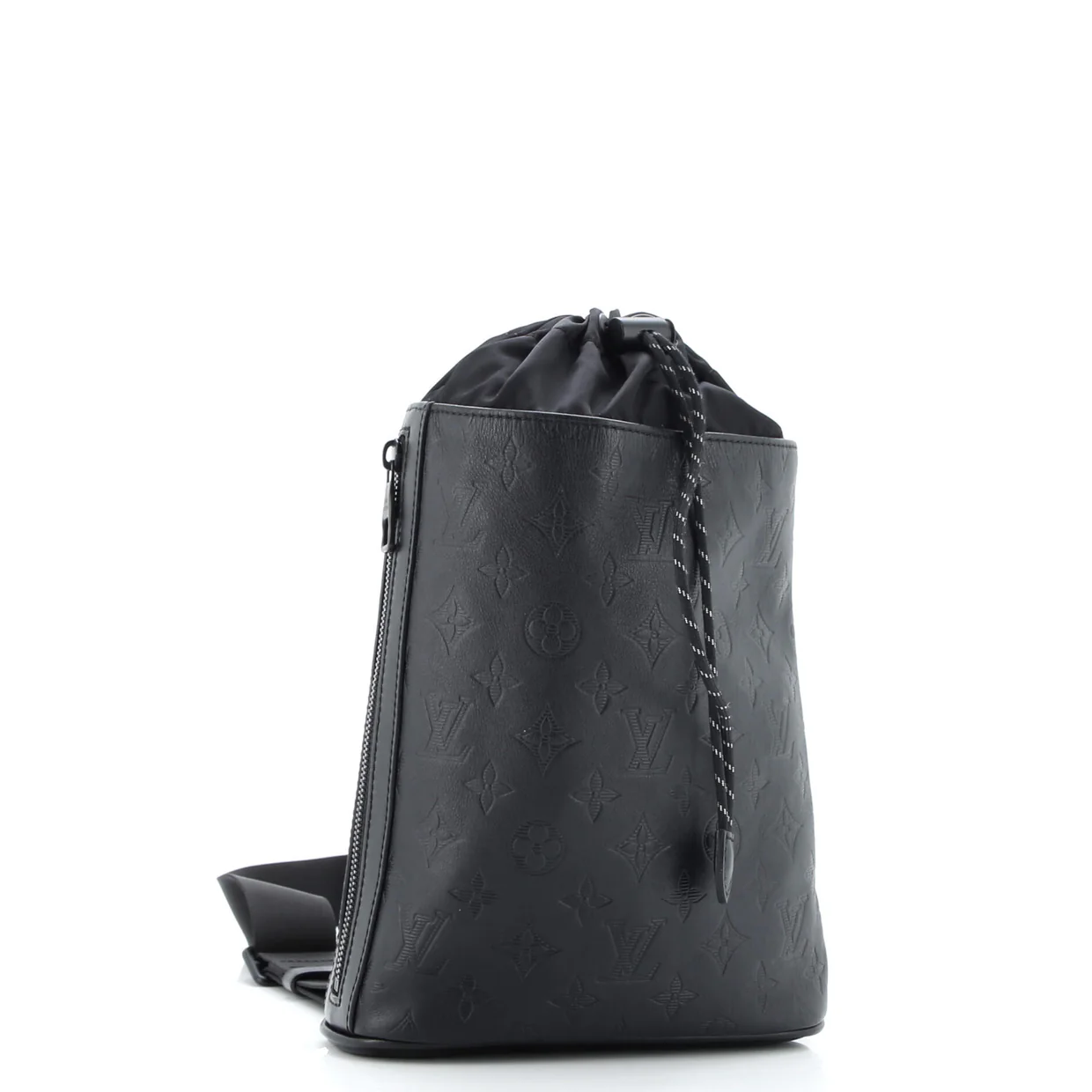 Chalk Sling Bag Monogram Shadow Leather - Deep Luxury