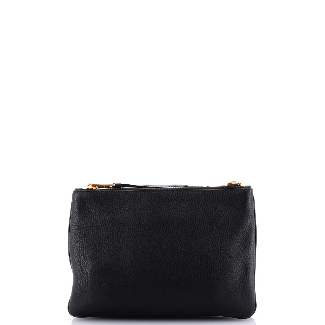 Dual Strap Double Zip Crossbody Bag Vitello Daino Small - Deep Luxury