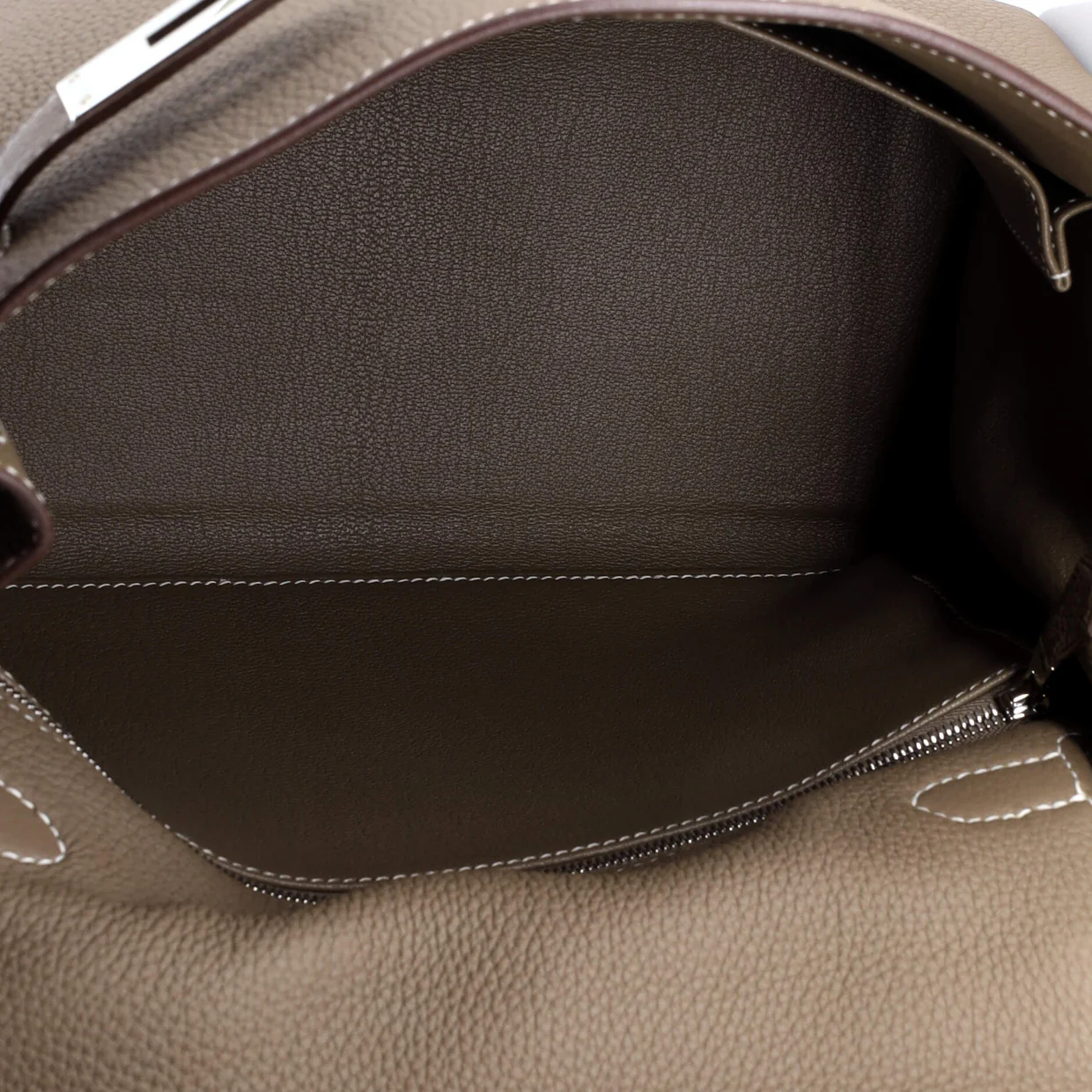 Kelly Handbag Grey Togo with Palladium Hardware 28 - Deep Luxury